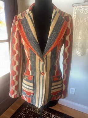VINTAGE Lilli Ann 1970s tapestry blazer